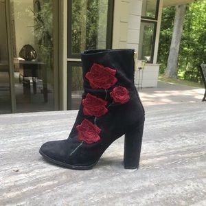 embroidered rose boots